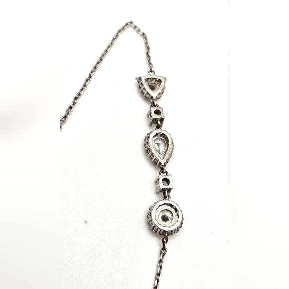 🟢3/$19🟢 Delicate Silver CZ Slider Bracelet Vintage Styled Retro - Picture 7 of 9